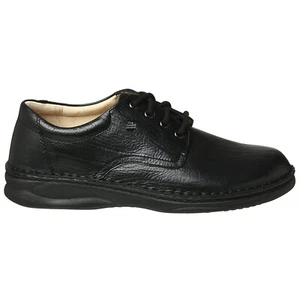 Finn Comfort Mens Metz Black Leather Shoes - Picture 1 of 5