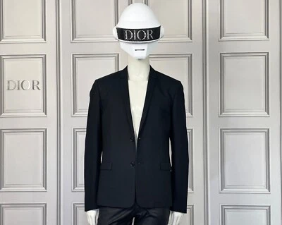 UltraRare & Great Dior Homme SS12 Narrow Lapels Black Wool Blazer - Image 1 of 4