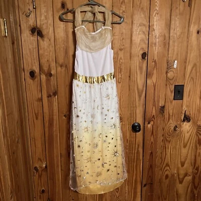 Glinda The Good Witch Wizard of Oz Gold Ballgown Dress Costume Size 8-10 - Image 1 of 4
