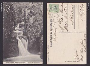 LUXEMBOURG 1908, Postcard to Belgium, Hallerbach