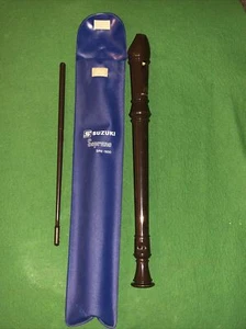 SUZUKI Soprano Sre-500 Flute Recorder Music Instrument Brown  - Picture 1 of 1