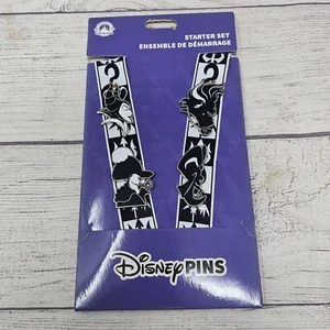NEW! Disney Parks Villains Pin Trading lanyard Starter Set Jafar Ursula Cpt Hook - Picture 1 of 3
