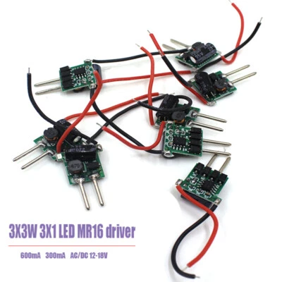 3X1W 300mA 3X3W 600mA MR16 19-12V LED Driver For MR16 12V LED Lamp - Image 1 of 4