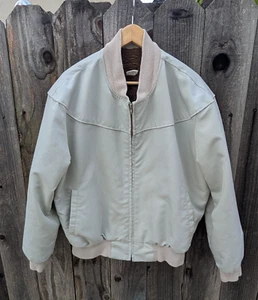 Mac Murray Vintage Bomber Harrington Jacket Faux Fur Lined Tan XL - Picture 1 of 10