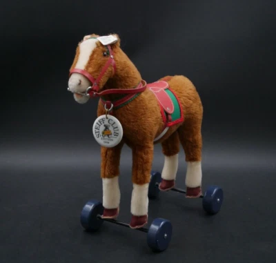 STEIFF Pferd auf Rädern EAN 420146 aus 1998 Replica Sammlerstück Plüsch - Bild 1 von 4