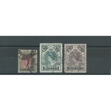 SURINAME 1899 EFFIGIE GUGLIELMINA SOPRASTAMPATI YV 34/36 - 3 VAL USATI MF27779