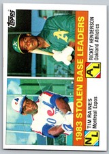 1984 Topps #134  Stolen Base  (Tim Raines / Rickey Henderson) LL