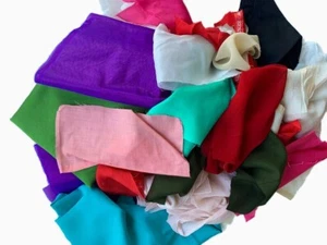 Colorful Leftover Fabric Scraps - Solid Colors - Sale by weight - 100 gms - Picture 1 of 3