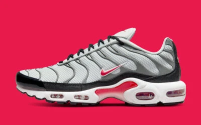 Nike Air Max Plus TN Tuned Retro Photon Dust Grey Varsity Red DM0032-002 Mens - Image 1 of 4