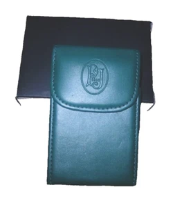 PERRIER JOUET CHAMPAGNE CREDIT CARD BUSINESS CARD HOLDER FAUX GREEN LEATHER RARE - Picture 1 of 1