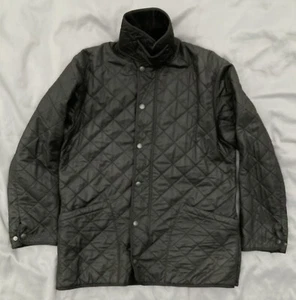 Barbour Duracotton Polarquilt negro 48 pulgadas Chaqueta acolchada de algodón EXC abrigo de granero - Imagen 1 de 10