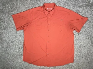 Ariat Tek Shirt Mens XXL Orange Fitted Button Up Vented Fishing Lightweight - Picture 1 of 5