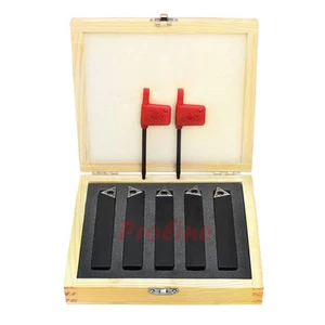 5 PC 5/8'' Shank Indexable Carbide Insert Turning Tool Holder Lathe Set - Picture 1 of 6