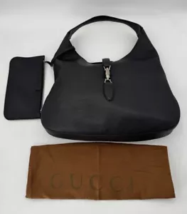 Gucci Jackie Hobo in morbida pelle nera con marsupio autentico - Foto 1 di 22