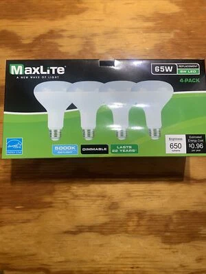 MaxLite Flood LED Bulb, 8W 65W-650 Lumens,Dimmable - 4pk 5000k - Image 1 of 2