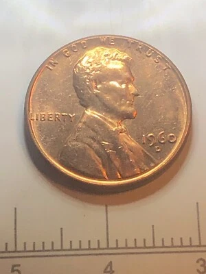 1960 D Large Date BU error coin. DDO on Moto. - Image 1 of 4
