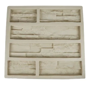 Veneer Stone Rubber Mold for Concrete or Plaster, Western Quick Fit Flats - Picture 1 of 21