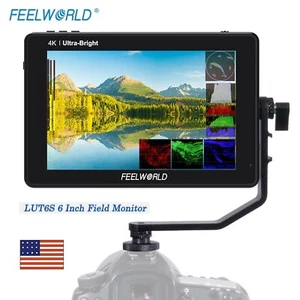 FEELWORLD LUT6S 6 inch 4K 3G SDI DSLR Camera Field Monitor Touch HD 2600nit - Picture 1 of 11