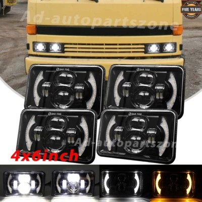 4 PIEZAS Para Isuzu NQR NPR NPR-HD FTR 4x6" Faros LED DRL Hi-Lo Lámpara de Señal de Giro Foto 1 de 4