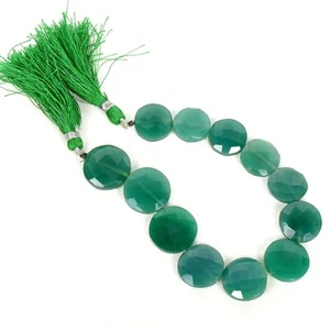 143,70 Ct Bellissime Perline Sfaccettate Onice Verde, Filo di Perline di Pietra Preziosa Buona Qualità - Foto 1 di 7