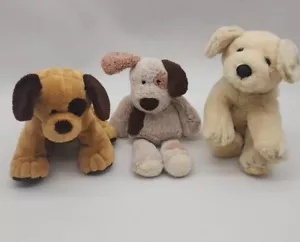 Ty Lux Mary Meyer Marshmallow & Russ Rover Plush Puppy Dogs Lot Of 3 - Picture 1 of 14