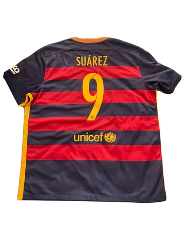 Nike FC Barcelona 2015/16 Men's Copa Del Rey Final Home Jersey (XXL) Luis Suarez Cover