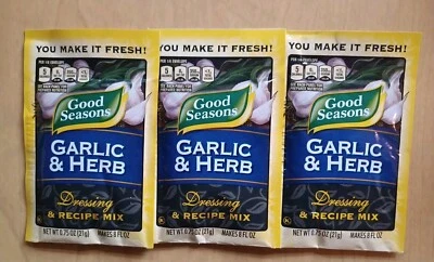 Salad Dressing & Recipe Mix, Garlic & Herb, 0.75 oz, 6 pk - Image 1 of 2