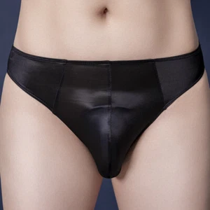 Herren Sexy Höschen Slips Eis Seide Unterwäsche durchsichtig transparent niedrige Taille Shorts - Bild 1 von 16