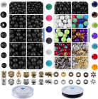 Bracelet Making Kit Beads Bulk - 800pcs Color Volcanic Gemstone Lava Rock Beads