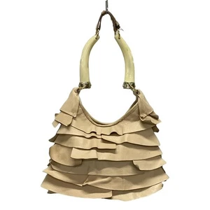 Auth YvesSaintLaurent rivegauche (YSL) Monpasa/St. Tropez 129133 Beige Leather - Picture 1 of 20
