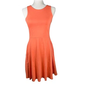 Pact Organic Fit & Flare Tank Mini Dress Womens XS Coral Golf Tennis Sporty - Picture 1 of 7