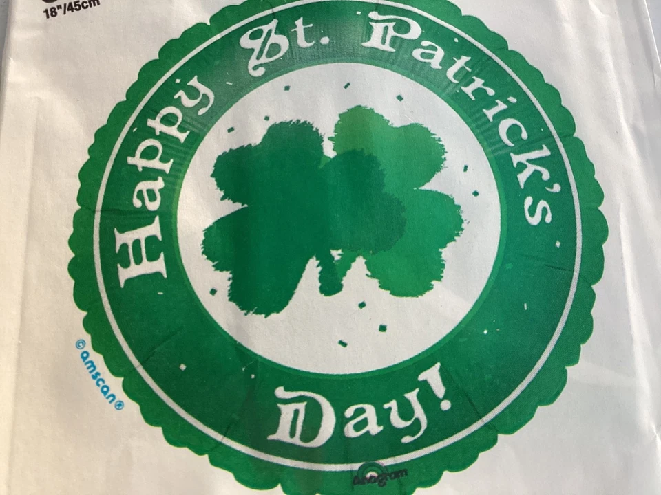 Традиционный фольгированный воздушный шар Happy St Patricks Day 18 дюймов 11360 B25 - Изображение 1 из 1