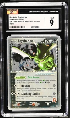 2004 POKEMON EX TEAM ROCKET RETURNS #102 ROCKET'S SCYTHER EX-HOLO CGC 9 - Image 1 of 2