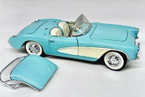 Franklin Mint 1956 Corvette türkis mit original Hang Tag Maßstab 1:24 - Bild 1 von 9