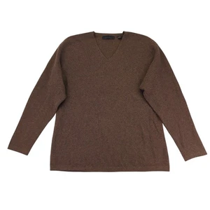 Metropolitan View 100% Cashmere V Neck Sweater Men's Large Brown - Picture 1 of 9
