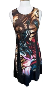 ADORE KNITWARE Black ABSTRACT Sleeveless Dress Punk Goth Boutique Women's M NWT - Picture 1 of 7
