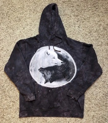 Sudadera con Capucha Pullover The Mountain Para Hombre Talla M Gris Tie Dye Wolves Brookfield Zoo  Foto 1 de 4