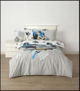 Licensed DC BATMAN Reversible SINGLE Bed Quilt Doona Cover Set 100% COTTON - Bild 1 von 2