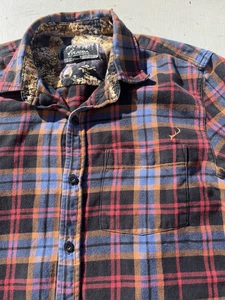 Herren Pladra Flanell mehrfarbig kariert L Grunge Outdoor Camping Papa Abenteuer USA - Bild 1 von 14