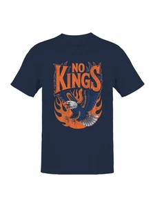 No Kings Eagle Fire Design Men's T-shirt - Picture 1 of 9