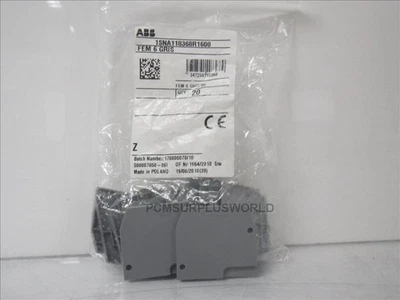 1SNA118368R1600 ABB Entrelec terminal block end cap  FEM6 *Lot of 17x* (New) - Image 1 of 4