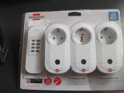 Brennenstuhl Funkschalt-Set Comfort-Line 3x Funk Steckdosen schaltbar bis 25m - Bild 1 von 2