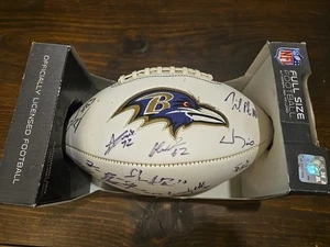 14 Times SIGNED OFFICIAL SIZE FOOTBALL BALTIMORE RAVENS Super Bowl Champs - Picture 1 of 16