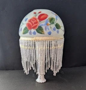 Brandneu Meyda Lighting 6" breiter Rosenstrauß Fransen weiß umgekehrt lackiert  - Bild 1 von 8