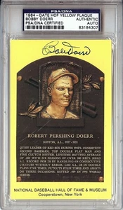 Bobby Doerr Signed Autographed Hall of Fame Postcard Boston Red Sox PSA 83184307 - Picture 1 of 1