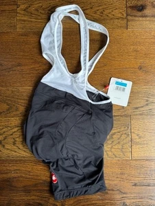 Castelli Donna Palmares Due Bibshort Womens Medium Black White Red Cycling - Picture 1 of 5