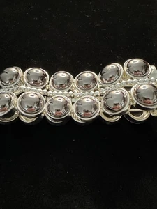 Silvertone Adjustable Bubble Chunky Bracelet (lot#57) - Picture 1 of 4