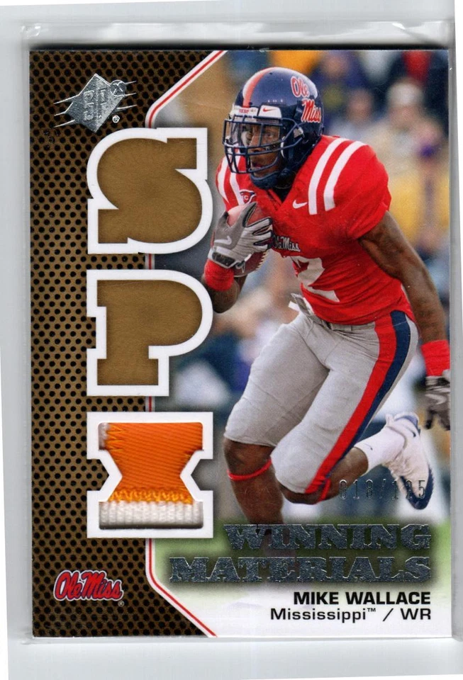 2010 SPx Winning Materials Patch #WMPMI Mike Wallace /125 - Image 1 of 1