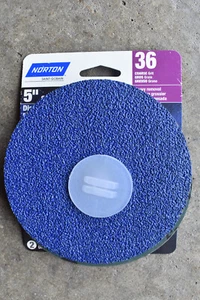 Norton 5" dischi in fibra abrasiva per rettifica 36 grana grossa confezione da 2 Bluefire spedizione gratuita - Foto 1 di 2