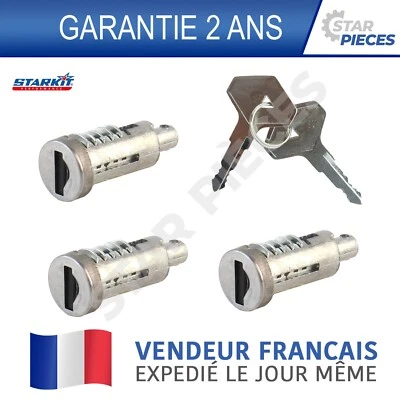 SERRURE BARILLET DE PORTE RENAULT 4 4L R6 R12 AVEC 2 CLES 7701460762 7701348432 - Immagine 1 di 4